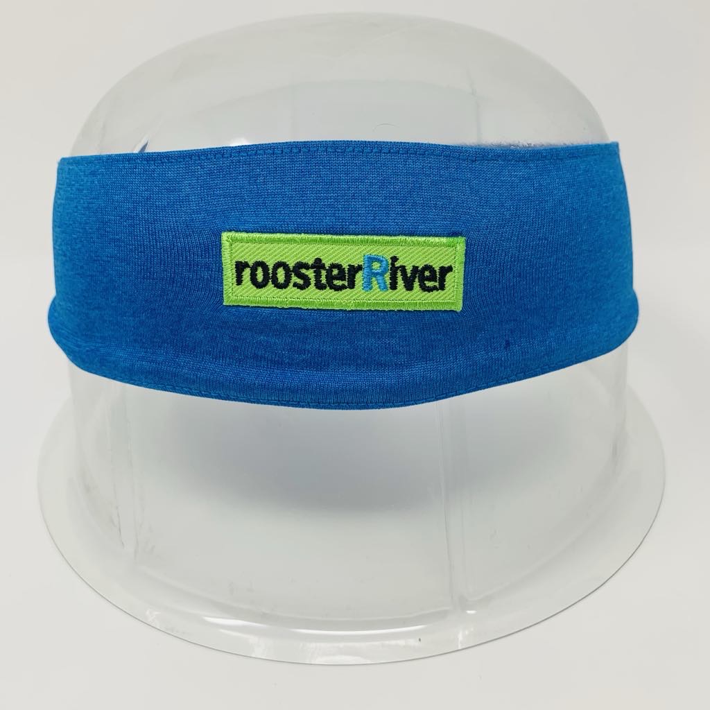 Headband Green on Blue