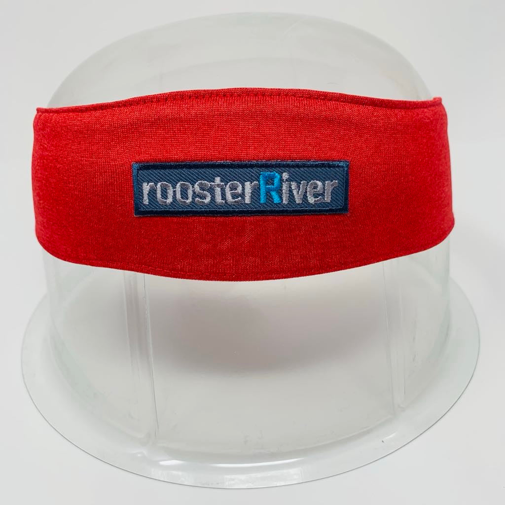 Headband Grey on Red